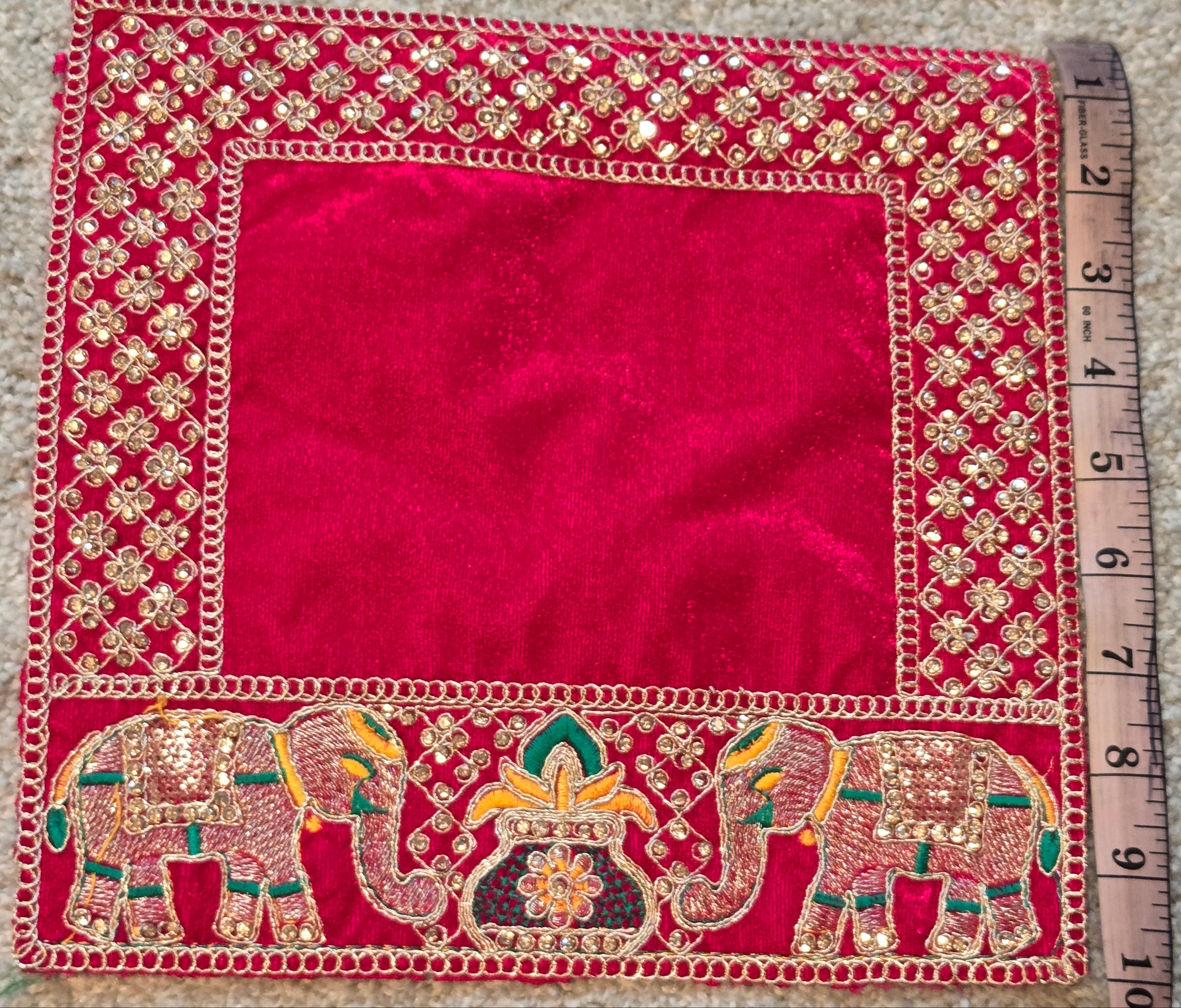 Navratri Mata Ki Aasan, Indian Puja Aasan, Fabric For Ganesh Chaturthi, Pooja Item, Aasan Hindu Idol Worship