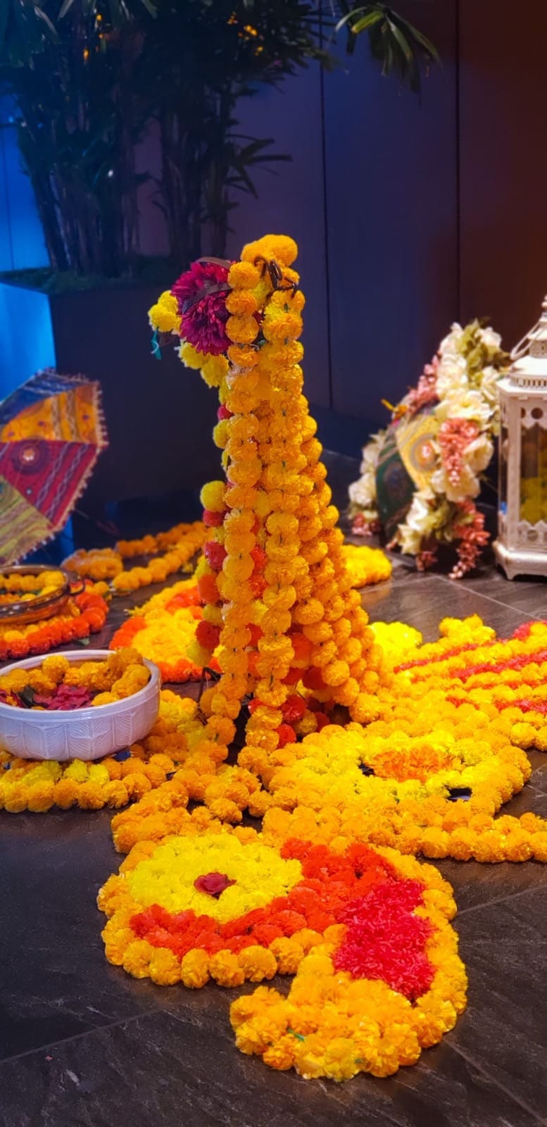 Dia De Los Muertos| Diwali Special- Artificial MARIGOLD GARLANDS| Indian Wedding Decoration| Mehndi Decor, Mexican Garlands| Genda Phool