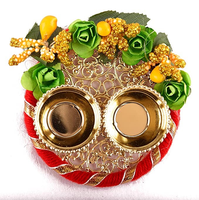 Pearls & Petals|Haldi Kumkum Holder|Roli Chawal Platter|Hindu Temple Decoration| Indian Wedding Favor|Return Gift|Mehendi Party Favor|Decor