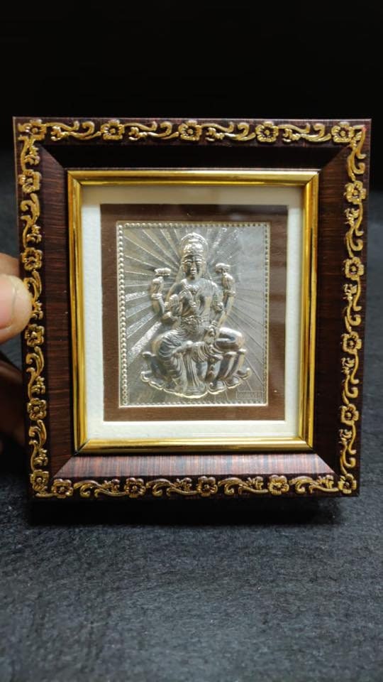 999 Silver Photo Frame in 4x4 inch| Return Gift| Wedding| Diwali| Decorative Photo Frame| Real Silver Gifts| God Idols| Housewarming| Glass