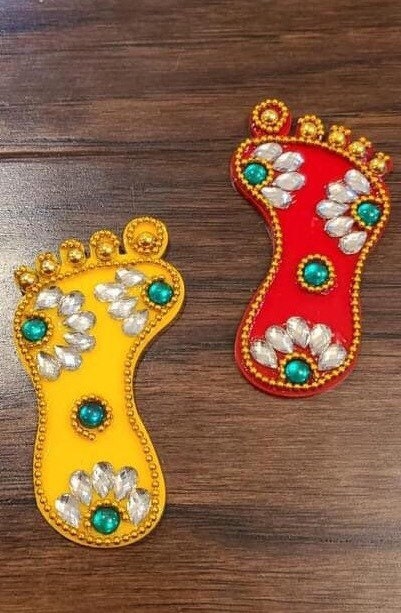 Lakshmi Ji Charan| Maataji Charan Paduka| Lakshmi Ji Pagla| Lakshmi Pagh| Diwali Decor| Temple Decor|Pooja Decor| Housewarming| Indian Gifts