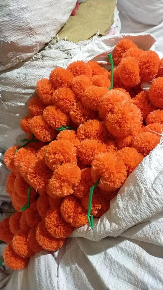 Dia De Los Muertos| Diwali Special- Artificial MARIGOLD GARLANDS| Indian Wedding Decoration| Mehndi Decor, Mexican Garlands| Genda Phool