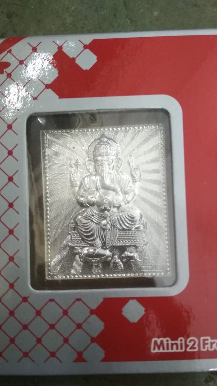 999 Silver Photo Frame in 4x4 inch| Return Gift| Wedding| Diwali| Decorative Photo Frame| Real Silver Gifts| God Idols| Housewarming| Glass