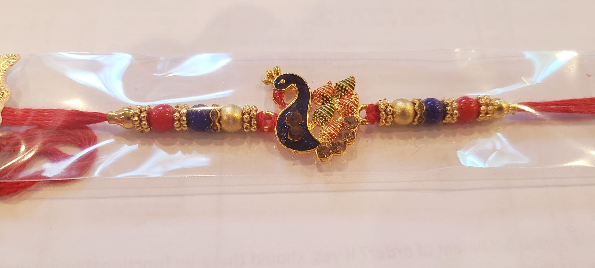 Rakhi for Rakshabandhan| Rakhis/ Rakshabandhan Peacock Design With Cotton Thread| Rakhi for Bhaiya, Rakhi for brother, Golden rakhi, Rakhadi