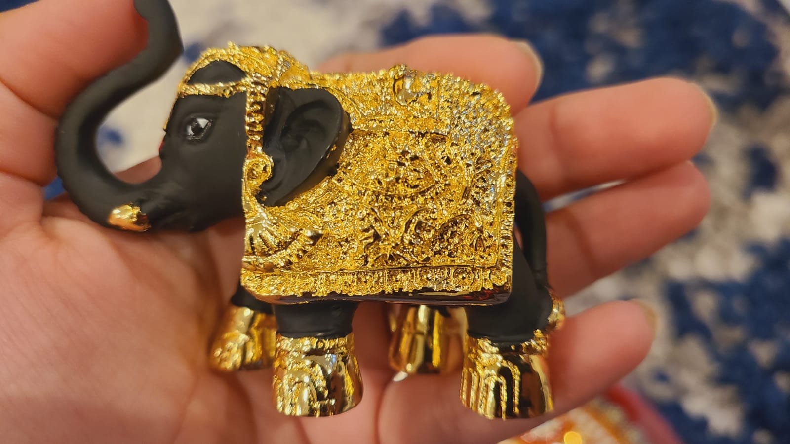 Elephant| Home decor| Indian souvenir| Decoration|Gifting|Handmade Ethnic Indian 3 Inches Elephant Decor Showpiece, Home Decor Statue