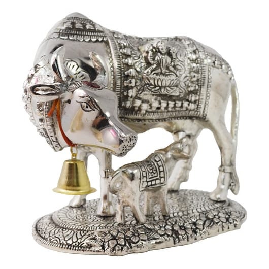 Kamdhenu Cow and Calf| Sacred wish Cow| God Idols| Kamdhenu statue| Kamdhenu pooja idol| Housewarming| Religious Figurine| Diwali| Wedding