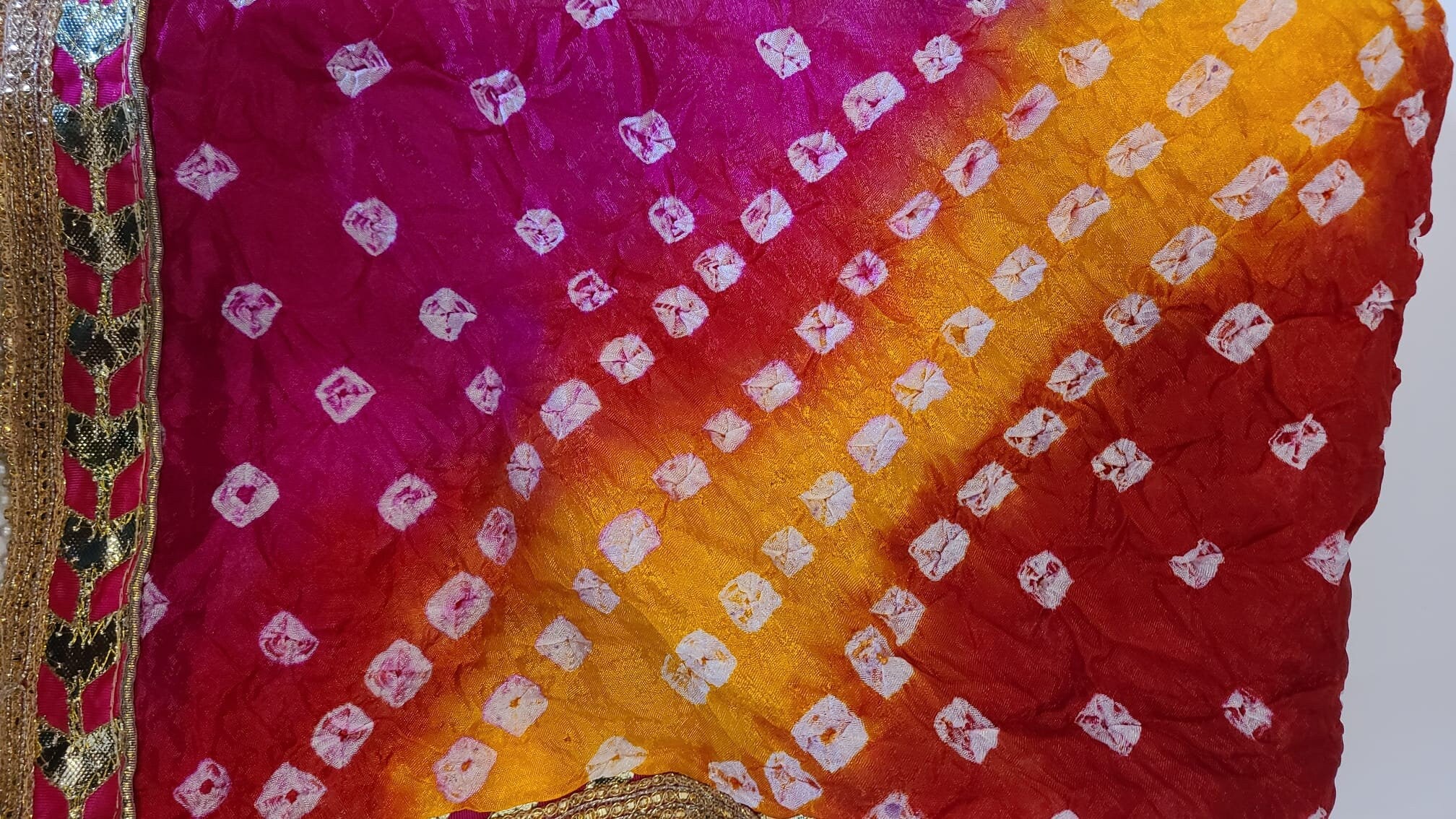 Leheriya|Bandhej|Chiffon Gotta Patti|Women Party|Bridal Chunni|Ethnic Silk Weaved|Indian Dupatta | Silk Dupatta|Stole | Scarf | Gift For Her