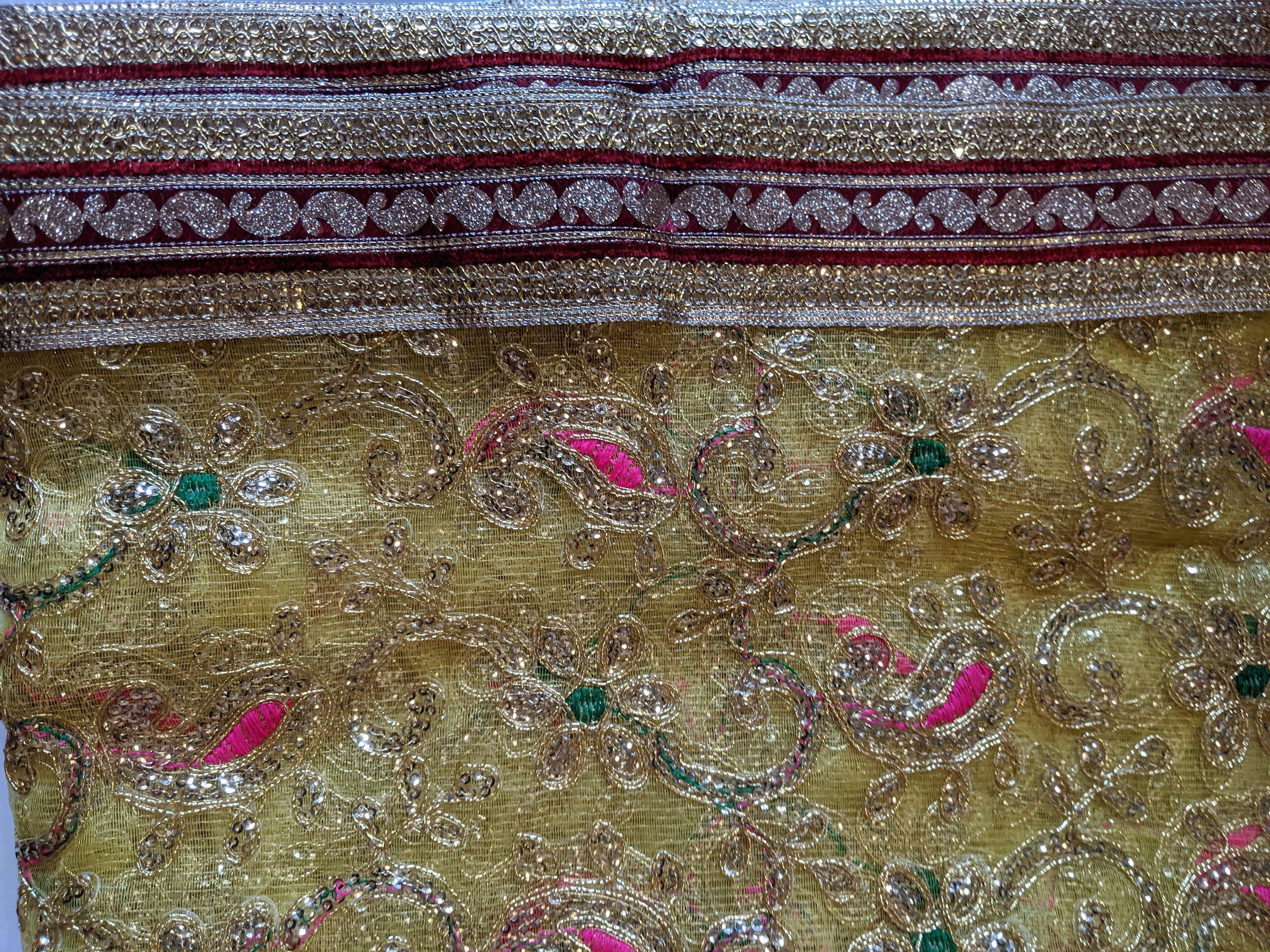 Net pooja cloth| Maa Chunni Red Puja Chunri Durga mata Chunri|Puja Supply |Idol Worhip|Chunni|Haldi Thaal Cover|Pooja table cover Net fabric