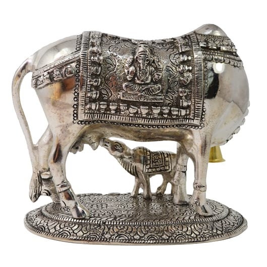 Kamdhenu Cow and Calf| Sacred wish Cow| God Idols| Kamdhenu statue| Kamdhenu pooja idol| Housewarming| Religious Figurine| Diwali| Wedding