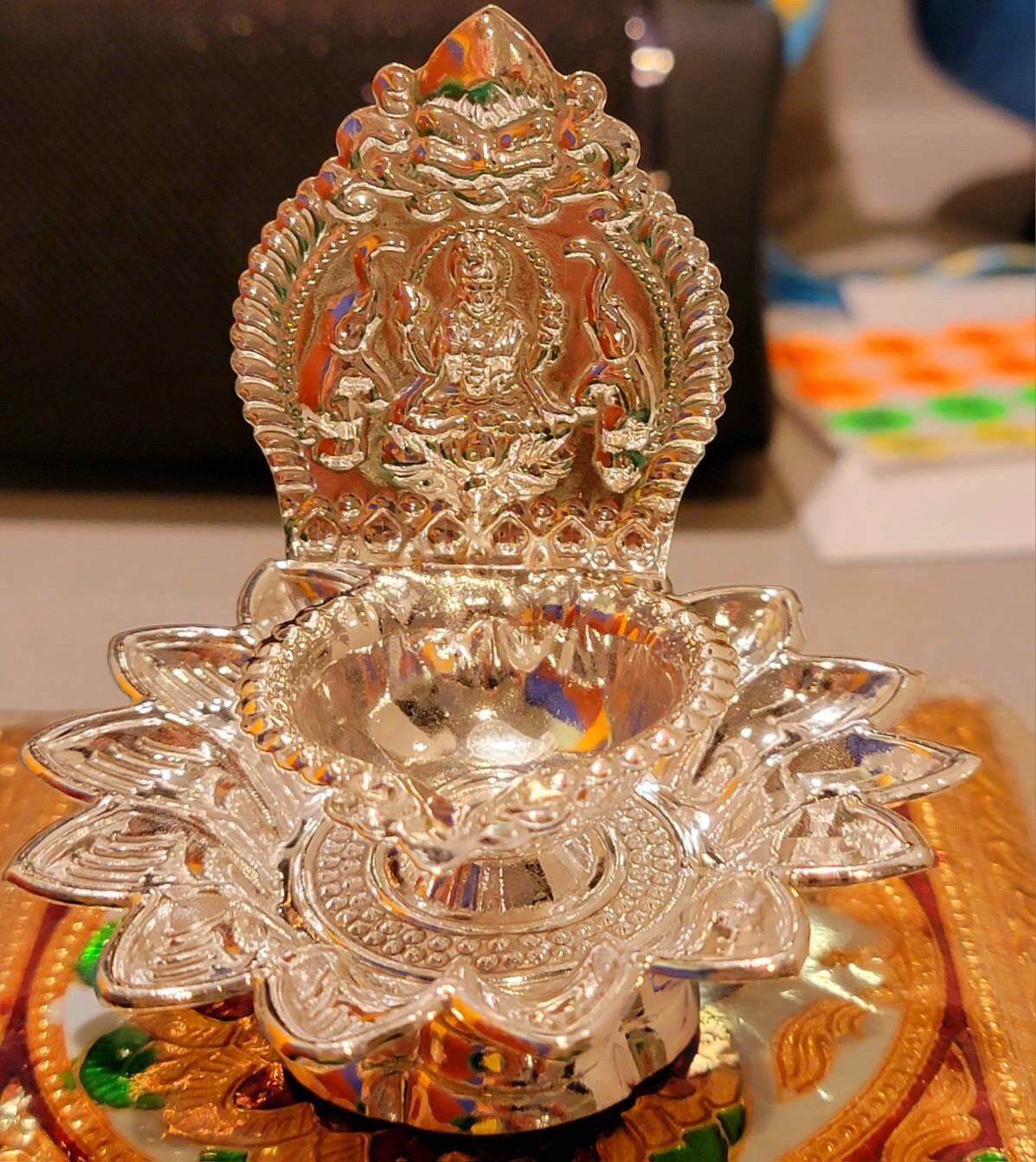 Lakshmi Ji Diya| German Silver Return Gift| Housewarming| Satyanarayan Pooja| Baby Shower|Varalakshmi|Tamboolam|Wedding Favor