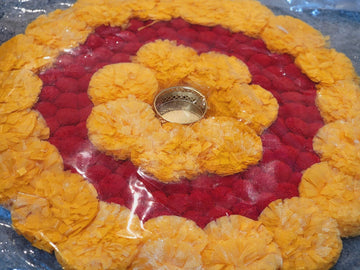 Marigold mats| Rectangle Marigold mats| Floral Pooja Aasan|Pooja Decor for Diwali| Navratri Decor|Wedding Decor| Golu decoration|Karwachauth