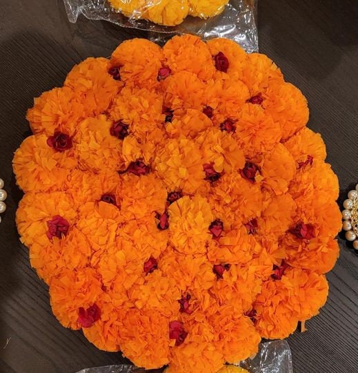 CandleHolder| Tea-Light Holder| Paper Flower CandleHolder|Floral Decor| Marigold Tealights| Temple Decor|Gifts| Home Decor|Diya|Return Gifts