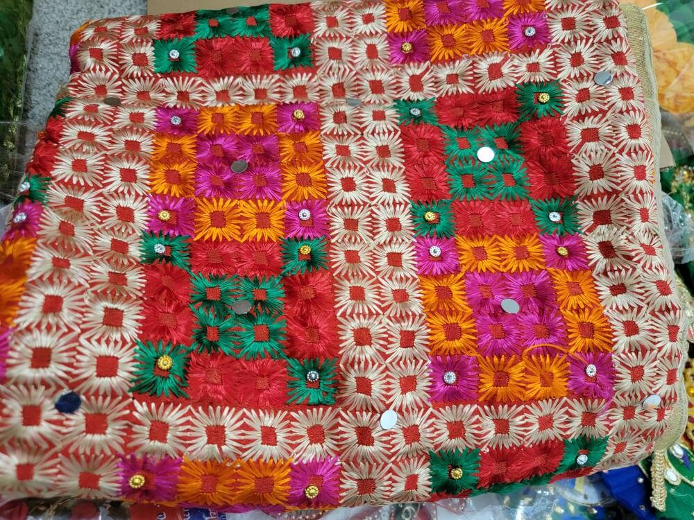 Fulkari Designer Dupatta | Stole | Scarf | Kota doriya Tissue Dupatta | Gift For Her | Weaving| Indian Festive traditional wear| Bahubali