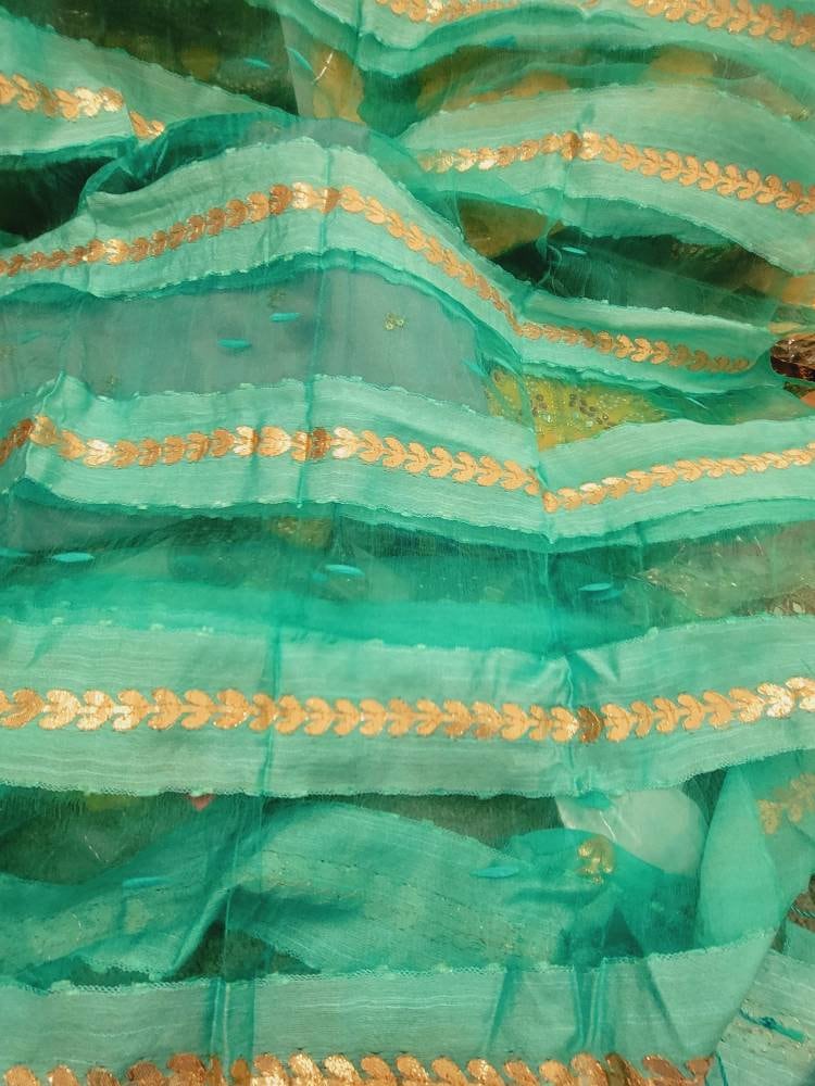 Fulkari Designer Dupatta | Stole | Scarf | Kota doriya Tissue Dupatta | Gift For Her | Weaving| Indian Festive traditional wear| Bahubali