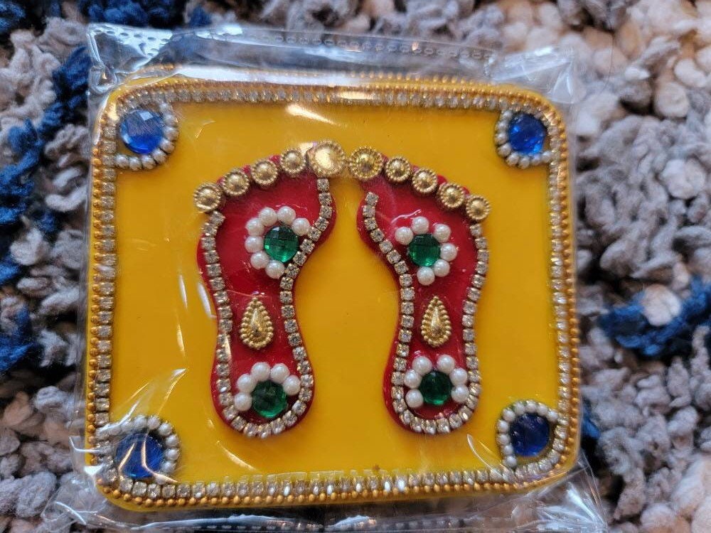 Lakshmi Paduka|Set of two Laxmi feet|Lakshmi Pagh pair|Diwali Gift, return gift, Sri Laxmi Charan Paduka|Varalakshmi| Navrartri| Temple
