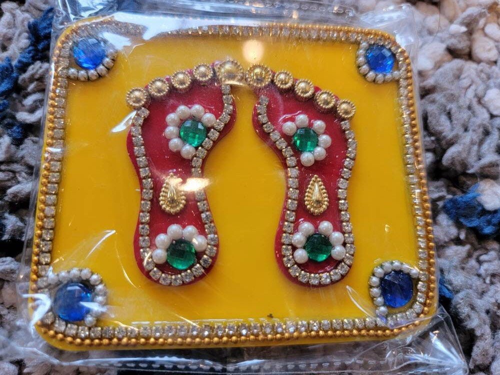 Lakshmi Paduka|Set of two Laxmi feet|Lakshmi Pagh pair|Diwali Gift, return gift, Sri Laxmi Charan Paduka|Varalakshmi| Navrartri| Temple