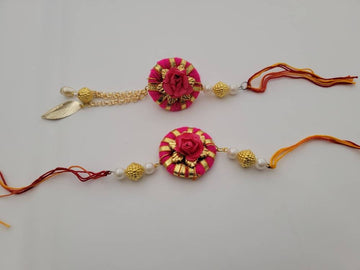 Kundan Handmade Cotton thread Rakhri |Pack of 1| Rakri Rakhi Rakree Rakhree Raksha Bandhan Thread Bracelet| Siblings | Bhaiya Dooj