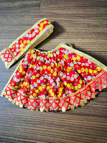 Elegant Maataji Lehenga Dupatta Set | Lakshmi, Sherawali & Saraswati Mataji Dress | Deity Clothing for Navratri| Durga Pooja Golu God Poshak