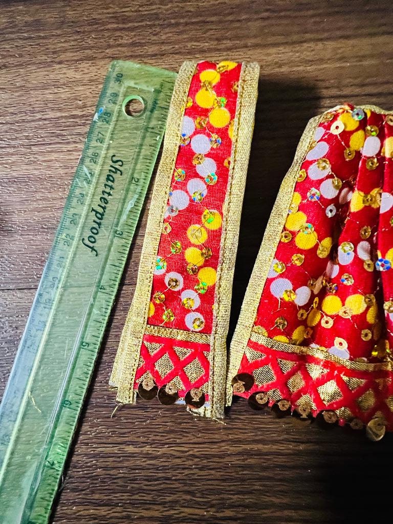 Elegant Maataji Lehenga Dupatta Set | Lakshmi, Sherawali & Saraswati Mataji Dress | Deity Clothing for Navratri| Durga Pooja Golu God Poshak