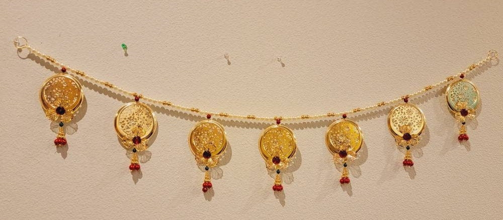 Metal Bandanwar|Toran Door Hanging (Indian Style)Home Decor| Door Decor|Wall Hanging Diwali Weddings House Warming Pooja Decorations valence