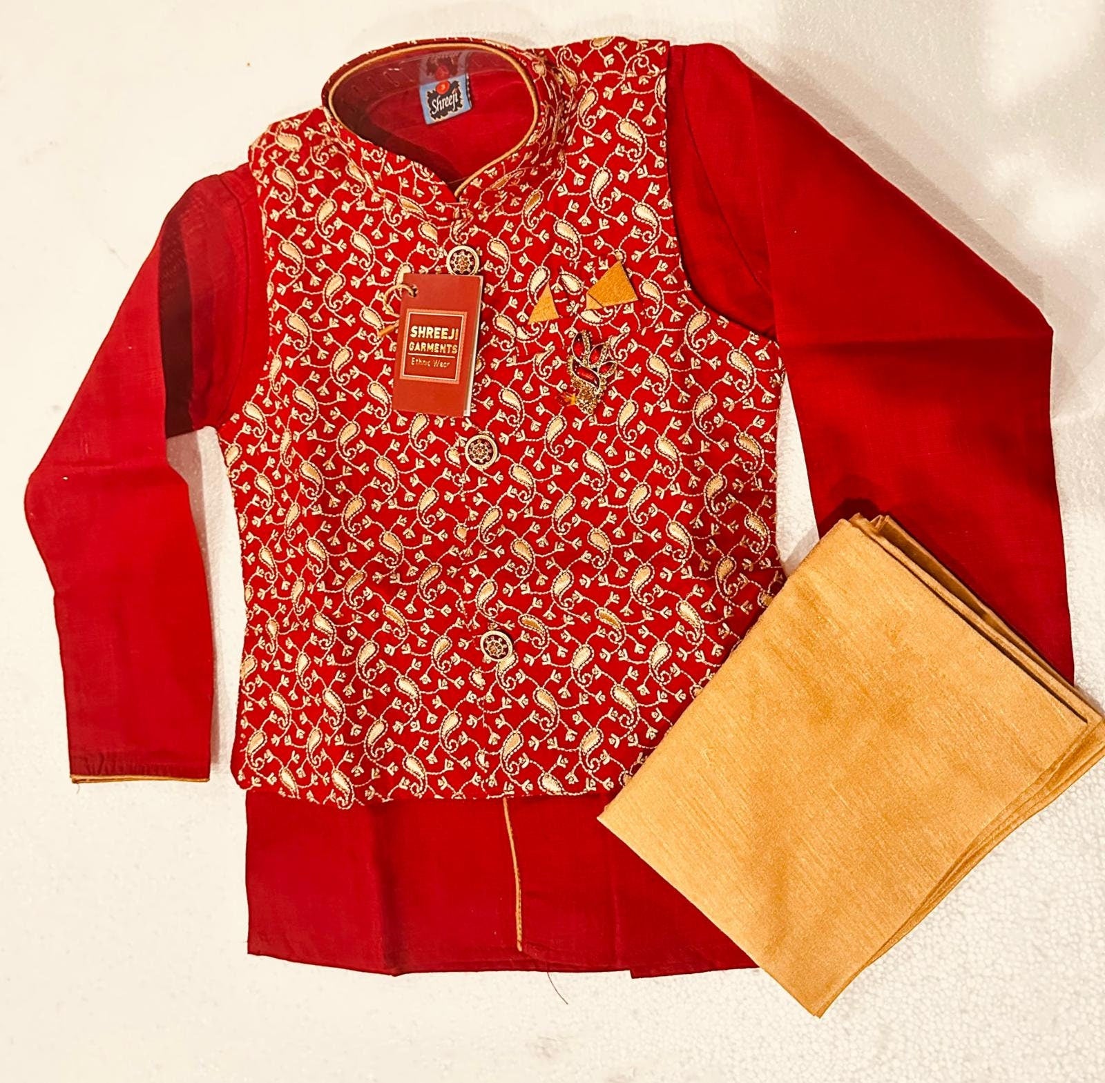 Cotton Kurta Pyjama Jacket for Boys - Diwali Traditional Wear |Eid Wear|INDIAN WEAR KIDS|Chudidaar Pyjama for festivals| Traditional Wear