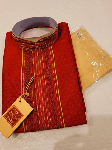 Art Silk Men Ethnic Wear| Traditional Wear for Men| Men Kurta Pajama| Men Clothing| Indian Ethnic Kurta with Bottoms |Men's wear| Size 38