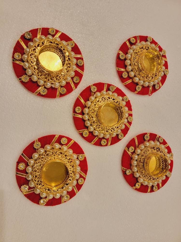 Set of 5 Tealight Candle Holders, Candle Holders, Diwali Diya for Home Décor, Diwali Decoration, Diwali Gift, Home Decor, Mothers Day Gift