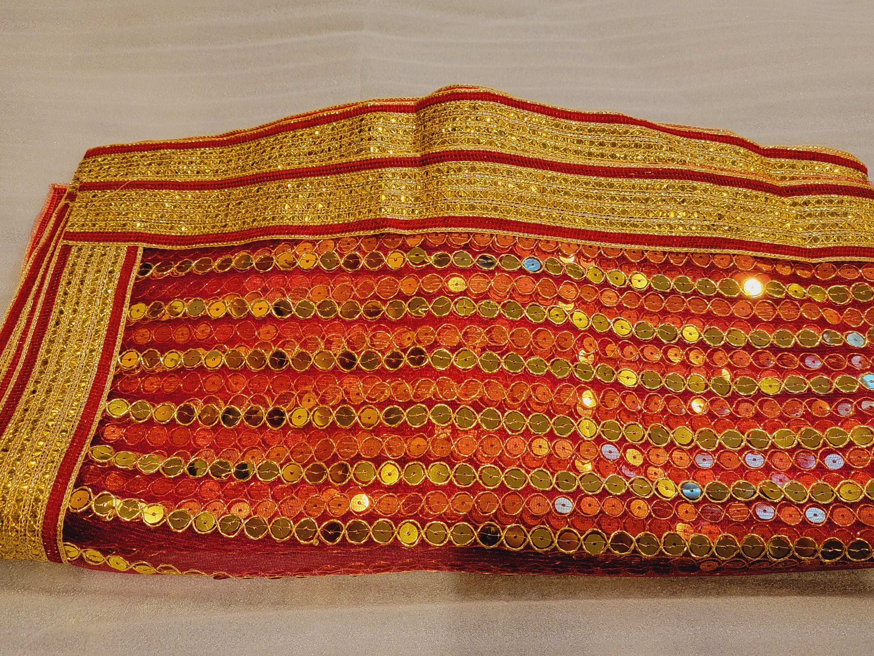 Navratri Maata Ki Chunri, Indian Puja Chunri, Red Dupatta|wedding cloth|red chundari for god, clothes for placing Gods, temple, pooja kapda
