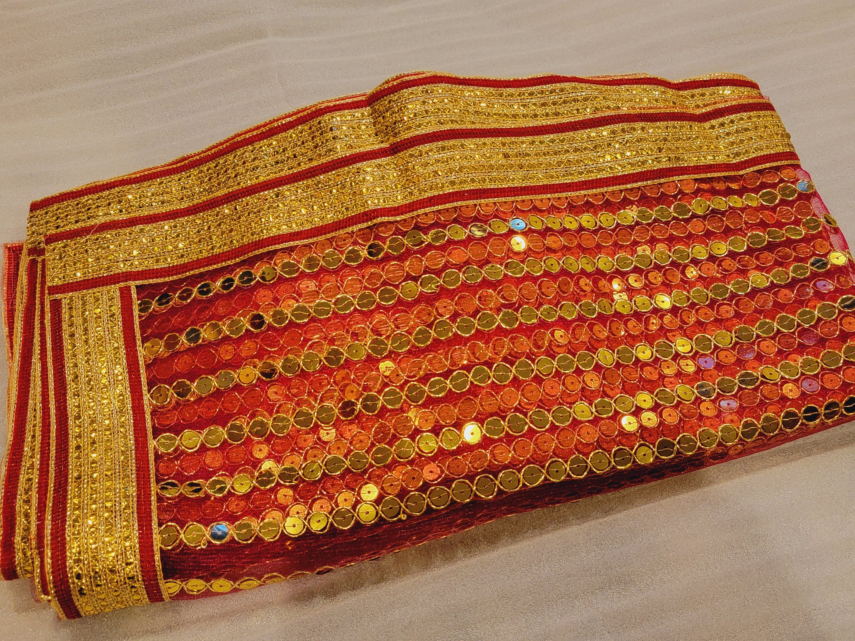 Navratri Maata Ki Chunri, Indian Puja Chunri, Red Dupatta|wedding cloth|red chundari for god, clothes for placing Gods, temple, pooja kapda