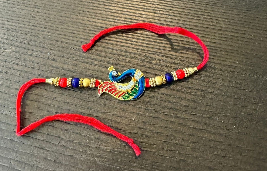 Rakhi for Rakshabandhan| Rakhis/ Rakshabandhan Peacock Design With Cotton Thread| Rakhi for Bhaiya, Rakhi for brother, Golden rakhi, Rakhadi