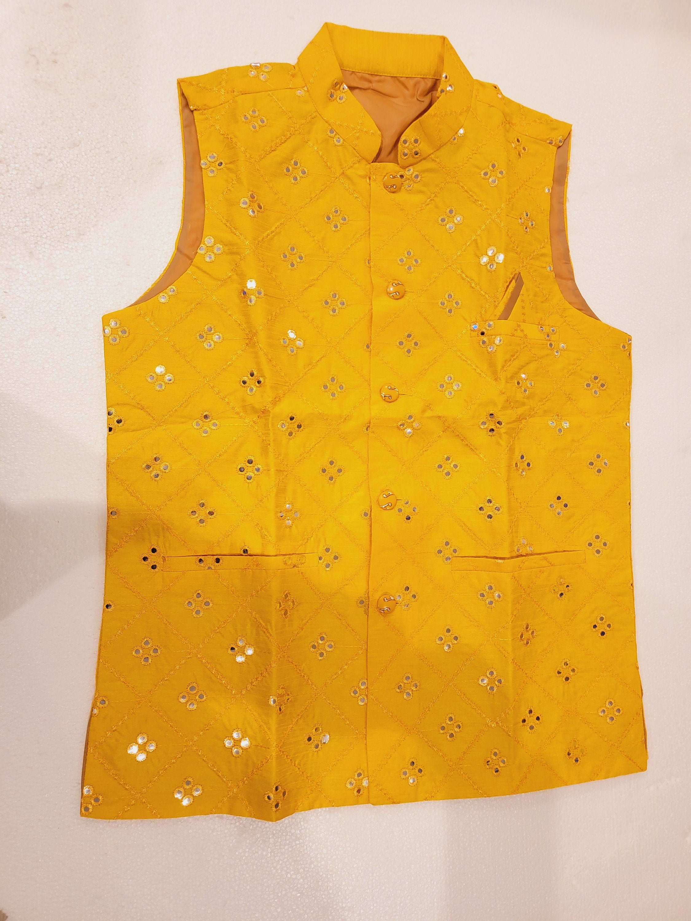 Men Ethnic Wear|Traditional Jacket| Men Nehru Jacket| Men Clothing|Men Indian Ethnic Modi Jacket |Men's Sleevless Jacket with Mirror work