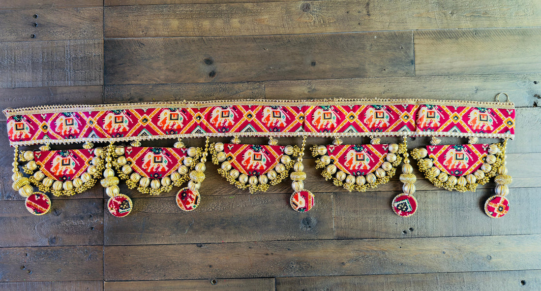 Patola Bandanwar|Toran Door Hanging Home Decor| Door Decor|Wall Hanging Diwali Weddings House Warming Pooja Decorations valence| Backdrop