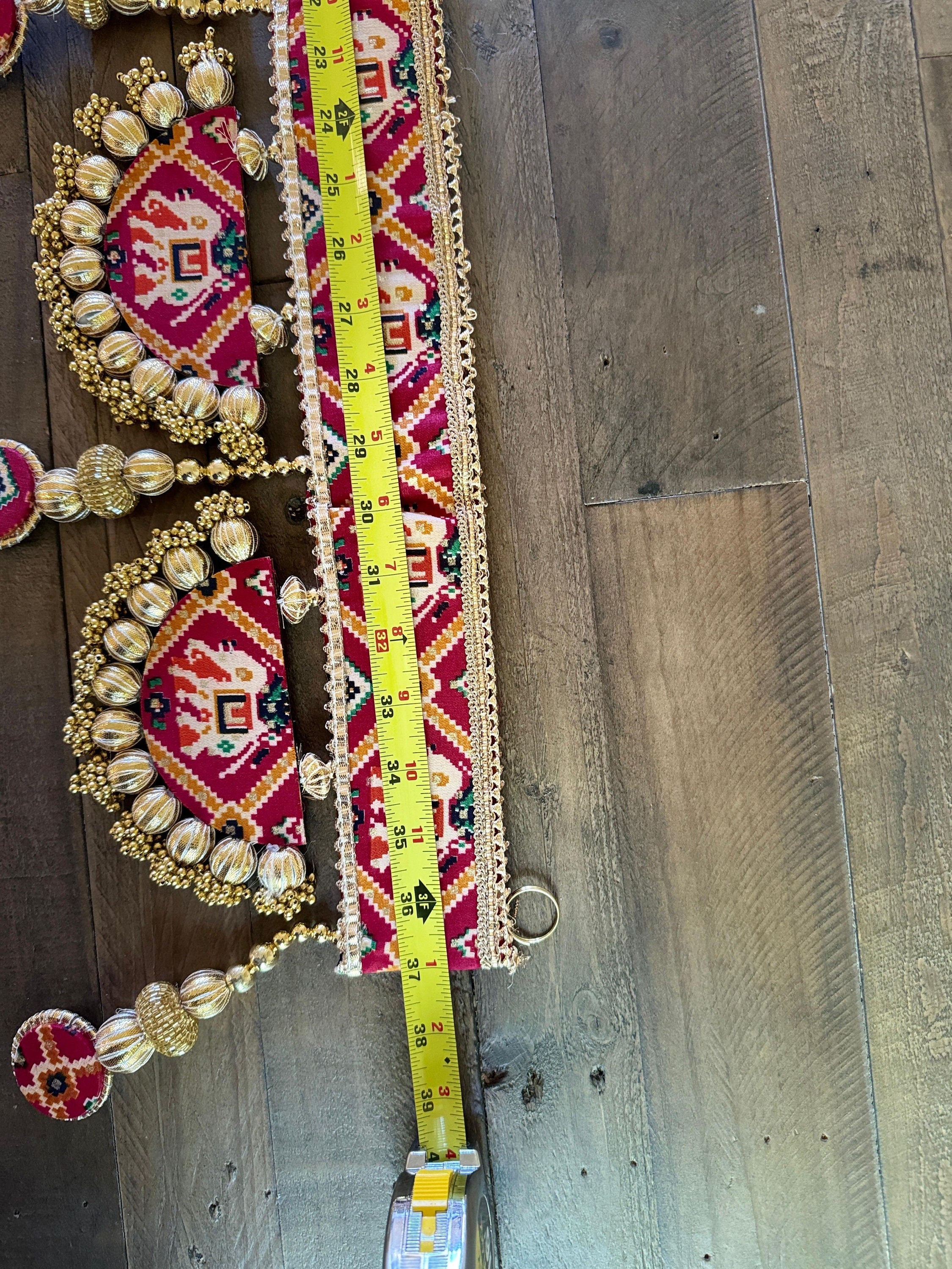 Patola Bandanwar|Toran Door Hanging Home Decor| Door Decor|Wall Hanging Diwali Weddings House Warming Pooja Decorations valence| Backdrop