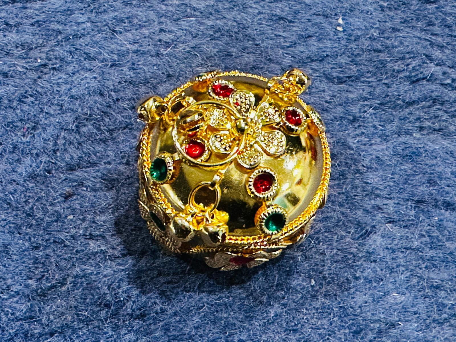 Metal Meenakari KumKum Dibbi| Decorated Metal Box for KumKum, Chandan, Sindur Metal KumKum Holder| Coin box | Gift Box for Wedding Favor