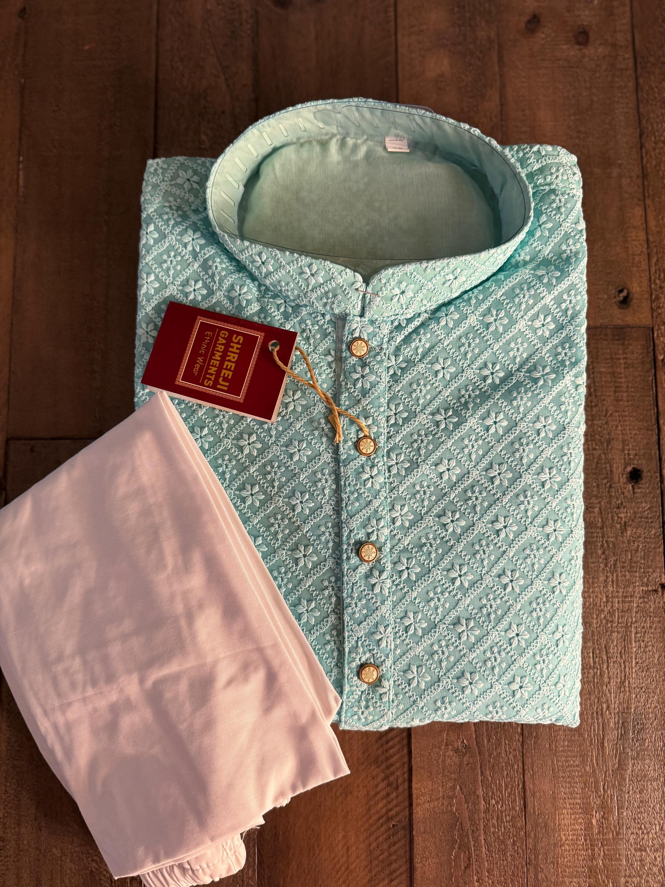 Men Ethnic Wear|Traditional Wear for Men|Man's Kurta Pyjama|Men Clothing|Indian TraditionalChikankari Kurta and Bottoms|Men's wear