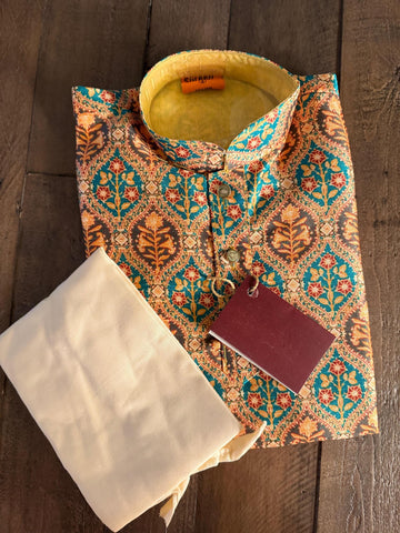 Cotton silk Kurta Pyjama for Boys Diwali and Traditional Wear |Eid Wear|INDIAN WEAR KIDS|Chudidaar Pyjama for festivals| Traditional Wear