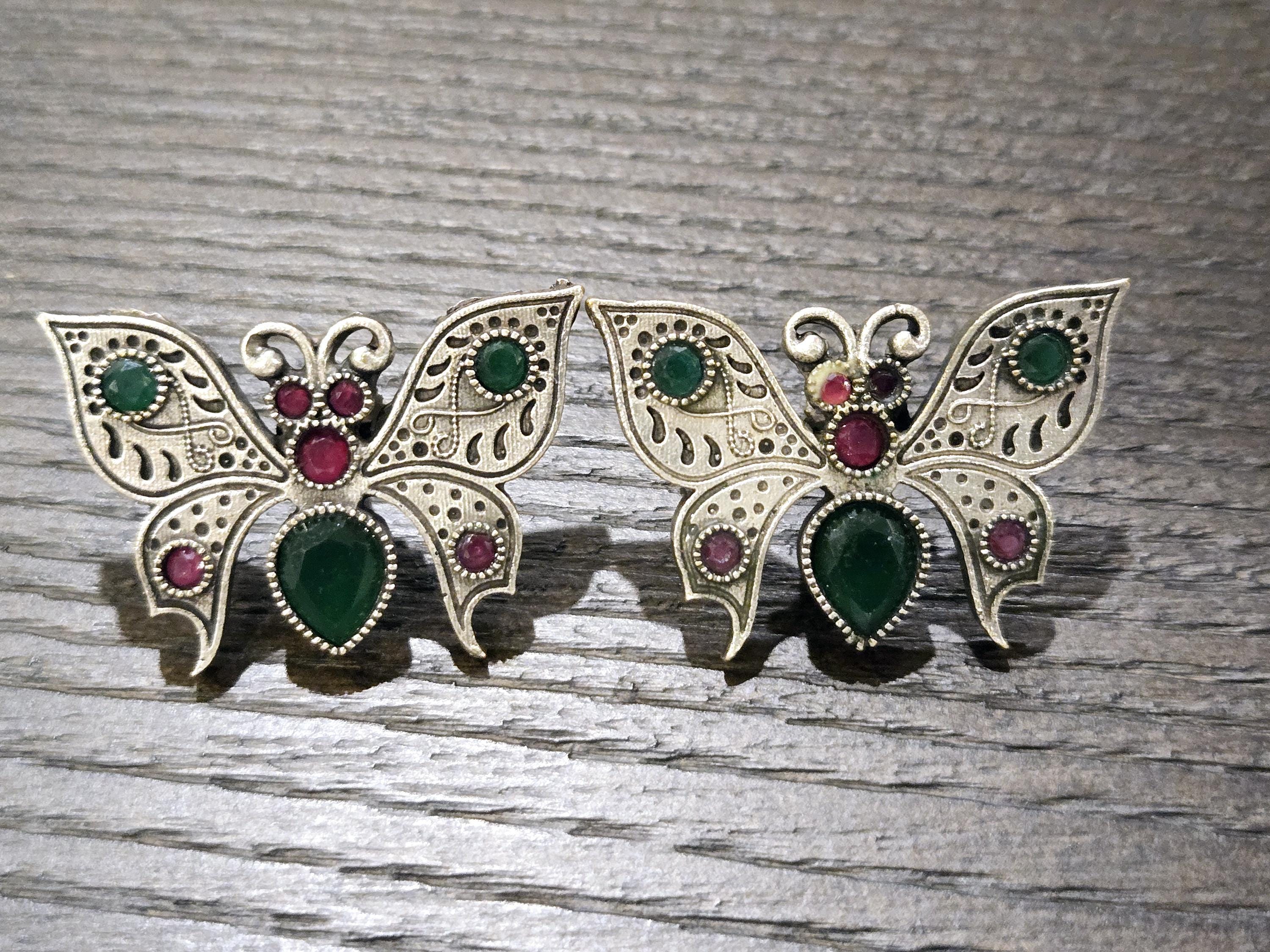 Oxidized Earrings| Ethnic Earrings| Danglers | Jhumka | Traditional Jhumka| Rani Figure Meenakari Earrings