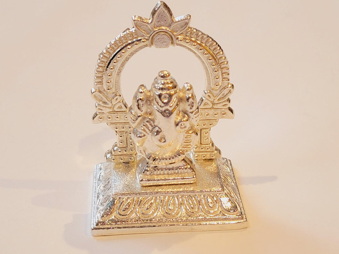 German Silver Small Ganesh Idols| Return Gifts| Favor| Housewarming Gift| Diwali Decor| Wedding| Ganpati idol| Ganesha