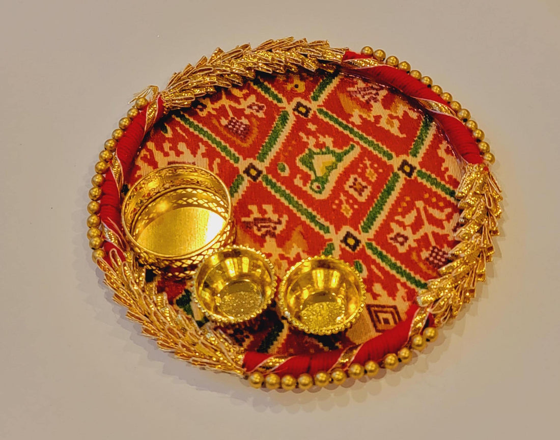 Pearls & Petals| Haldi kumkum Platter|Puja Favors|Roli Chawal Holder|Gifts|Tamboolam|Mehendi Favor|Roli Chawal Platter|Return GiftNavrathri