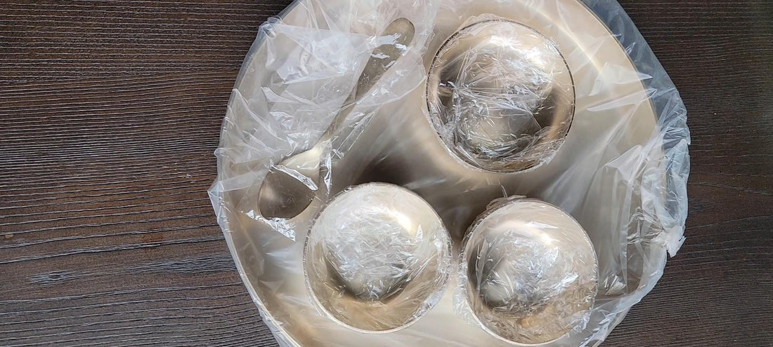 High-grade Food-safe Ayurvedic Bronze (Kansa) Full Dinner Set