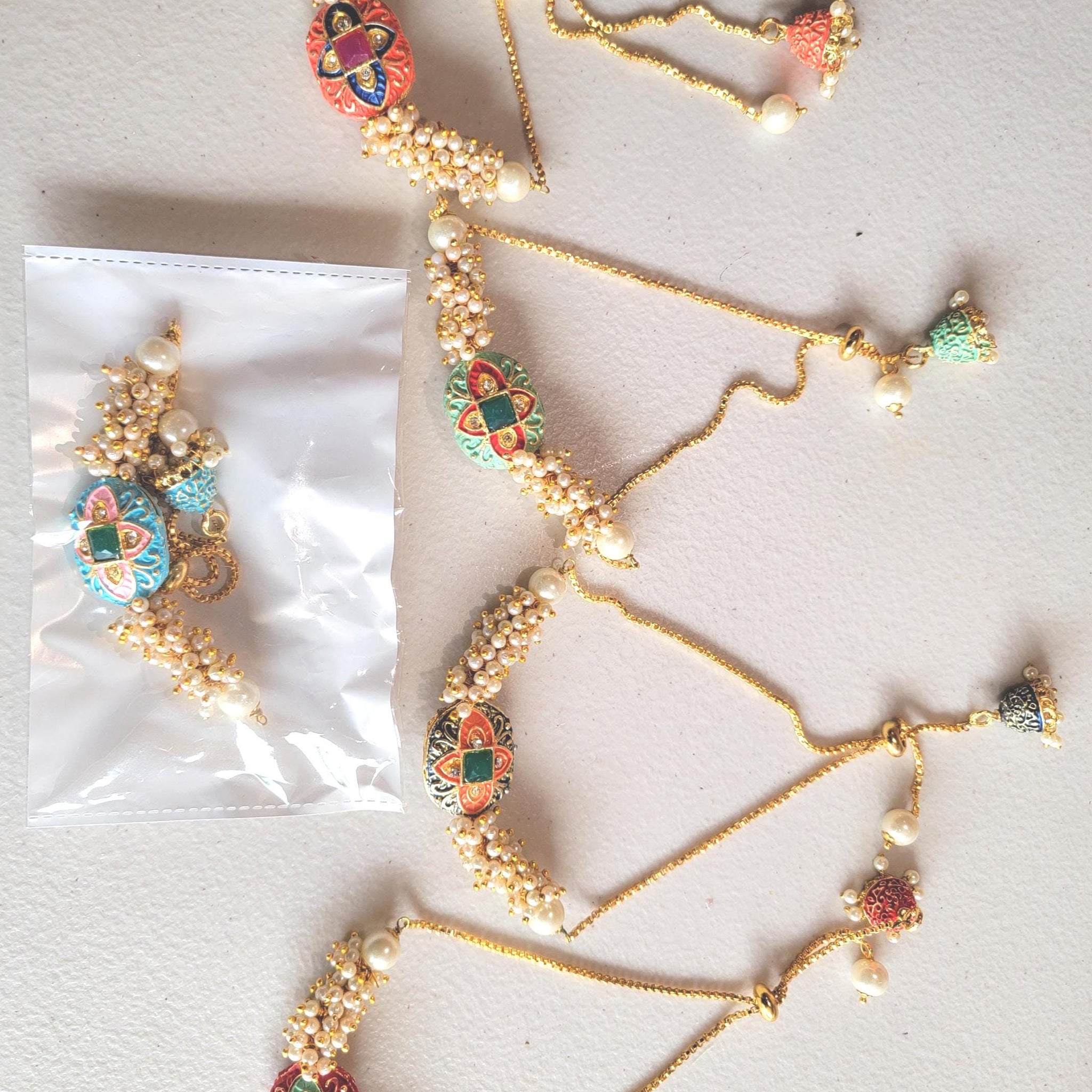 Rakhi |Lumba for Bhabhi|Beaded Bracelet | Indian Holiday Rakhi Thread Multiple Designs|Handcrafted Rakhi with pearls| Rakhri |Raksha Bandhan