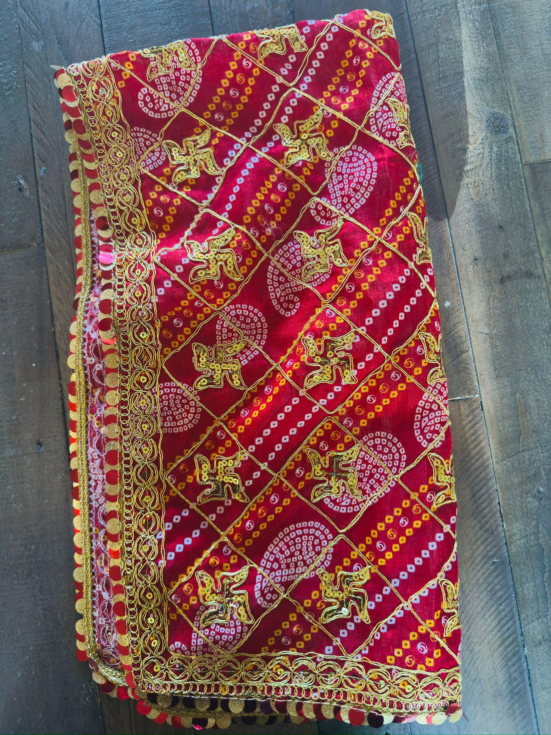 Navratri Mata Ki Chunri, Indian Puja Chunri, Fabric Mata Ki Chunri, Pooja Item, Red Dupatta Hindu Idol Worship| Bridesmaid| wedding ceremony