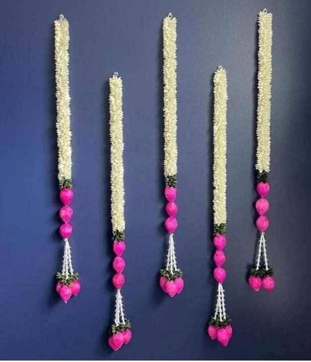 Lotus Gajra Hanging| Artificial floral strings, Wall Hanging|Door Hanging| Thoranam| Bandarwal|Diwali Decor