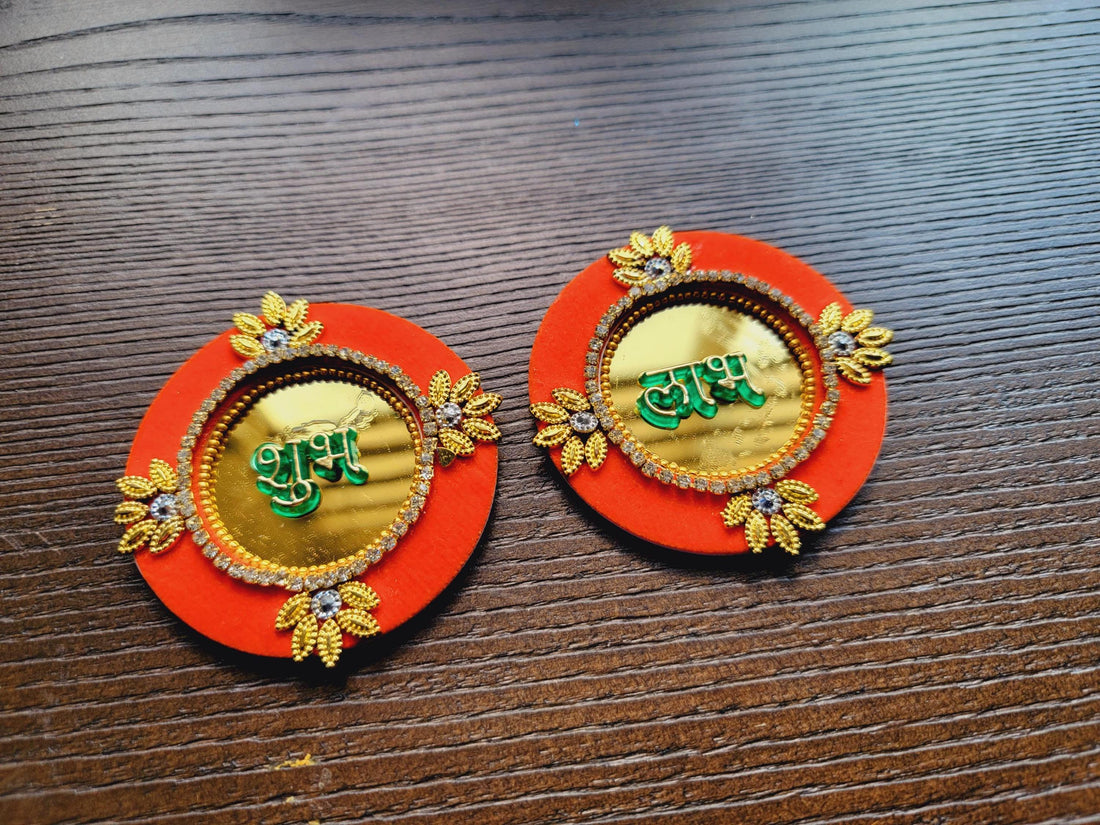 Shubh Labh in Kalash and designer look on MDF| Diwali Decor| Pooja decor| Diwali shubh labh stickers| Diwali decoration favor|Return Gift