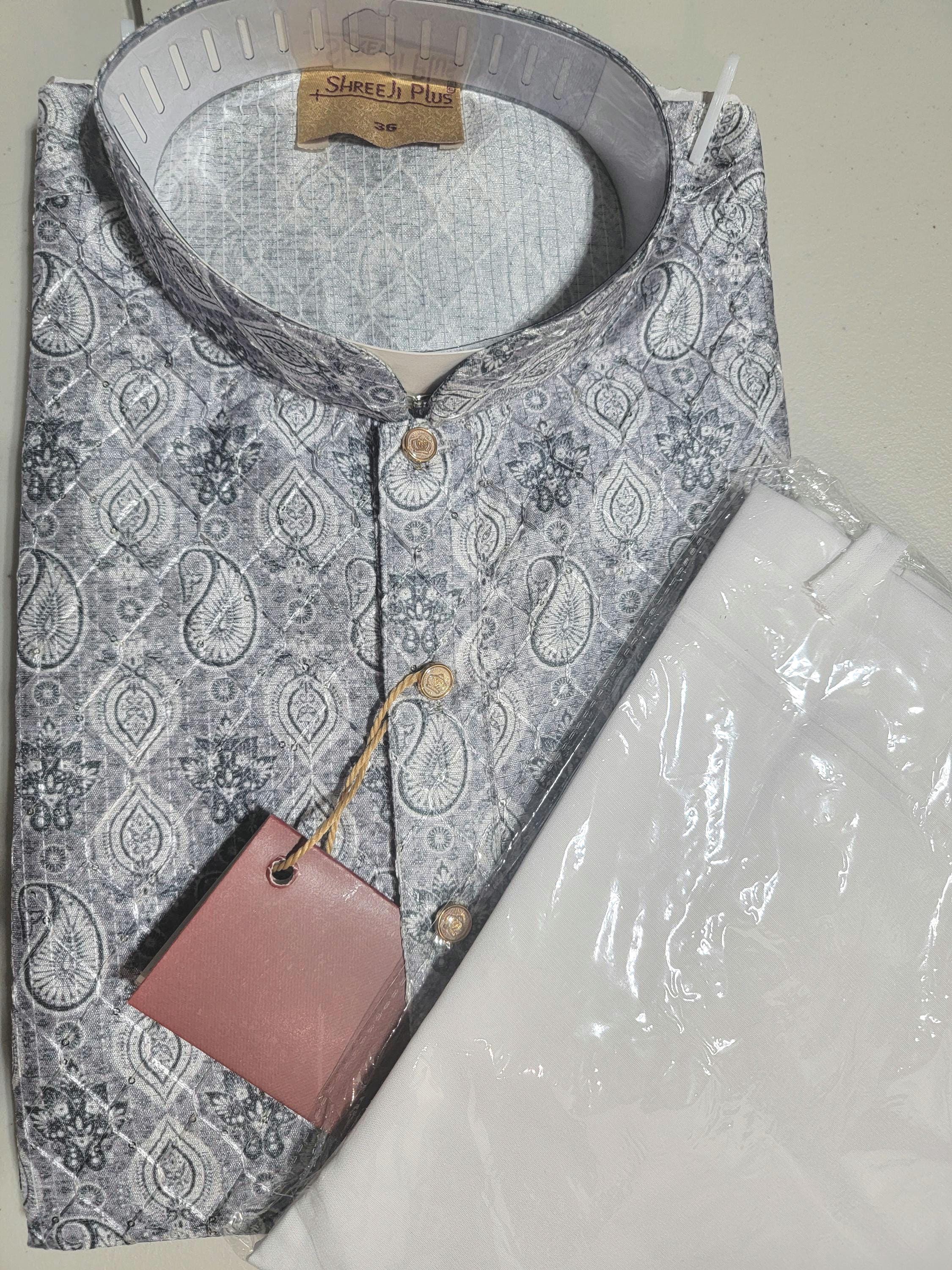 Stylish Youth Boy Party Wear: Indian Pakistani Boy's Kurta Pajama Set, Size 36, Youth Boy Kurta Churidar, Asian Traditional Festive Wear