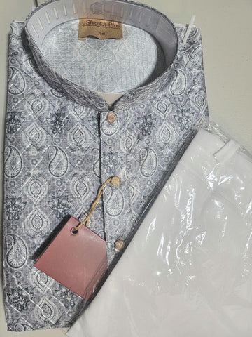 Stylish Youth Boy Party Wear: Indian Pakistani Boy's Kurta Pajama Set, Size 36, Youth Boy Kurta Churidar, Asian Traditional Festive Wear