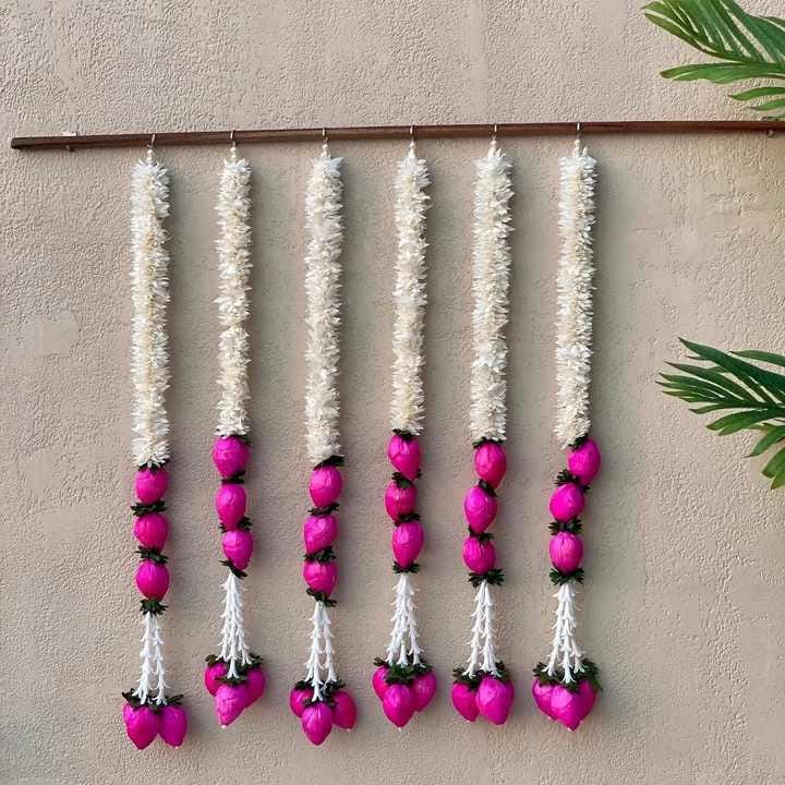 Lotus Gajra Hanging| Artificial floral strings, Wall Hanging|Door Hanging| Thoranam| Bandarwal|Diwali Decor