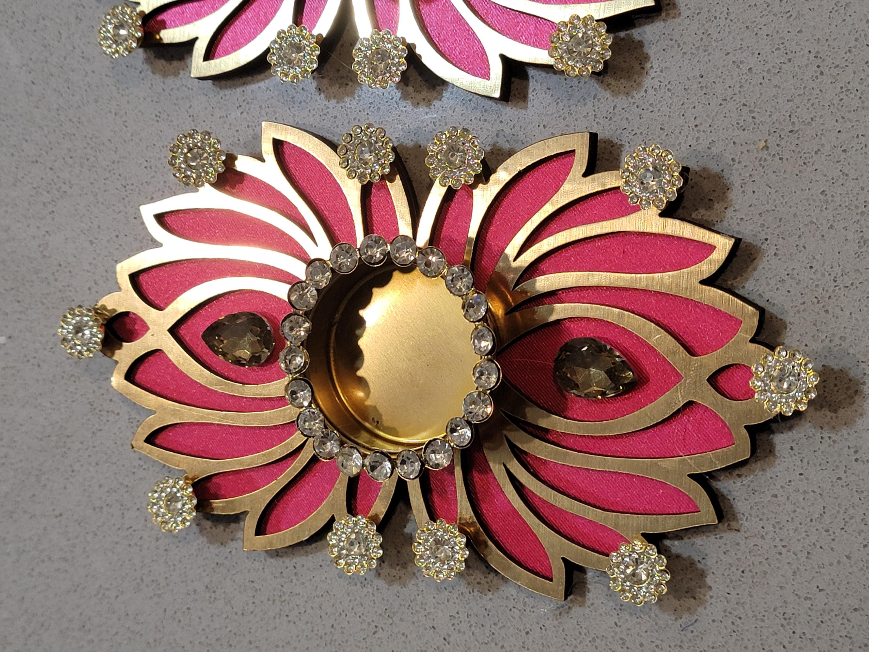 Lotus Tealight holder| Acrylic Tealight holder| Candle Holder set for Diwali Decor| Diwali Decor| Floral TeaLight |Wedding favor| Gudi Padwa