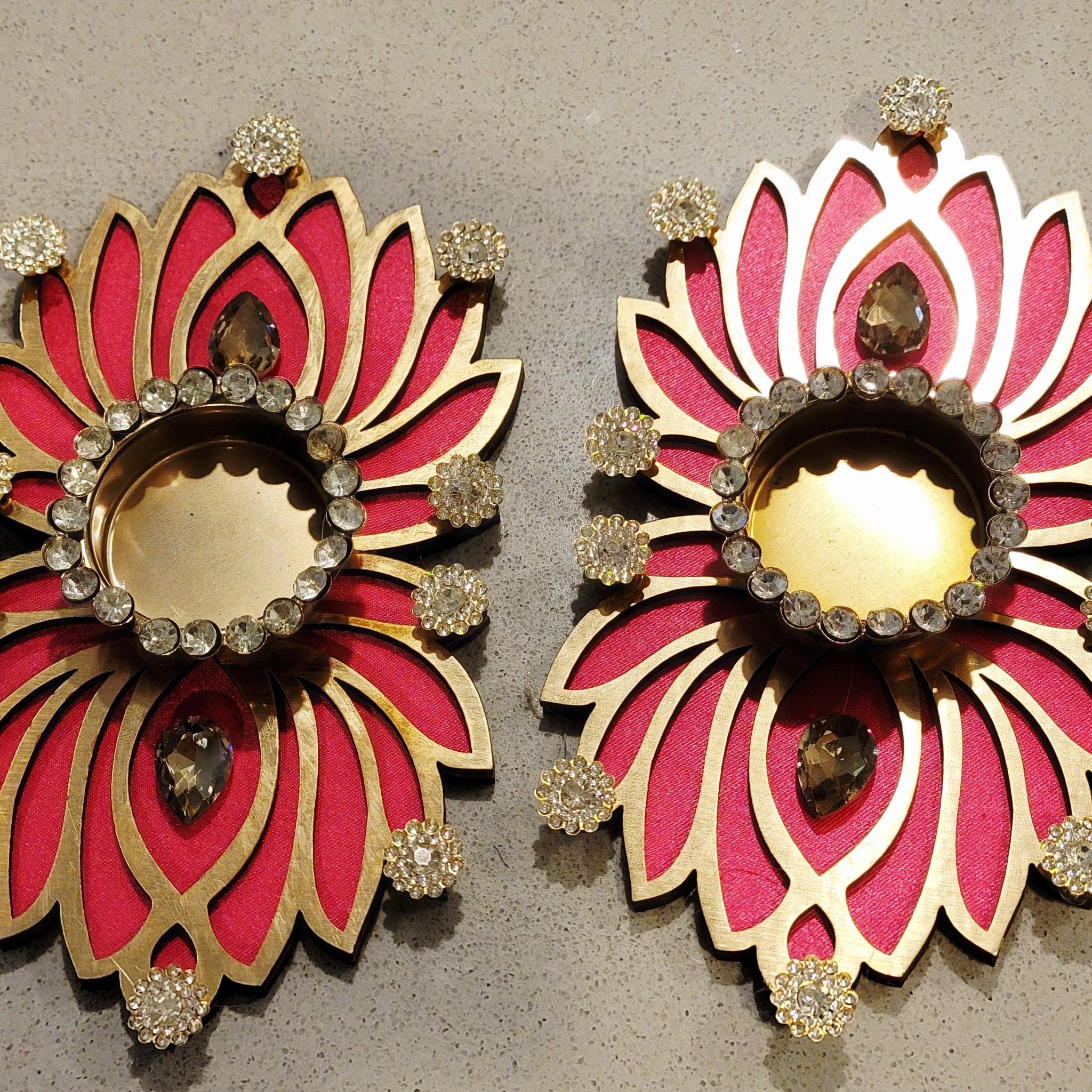 Lotus Tealight holder| Acrylic Tealight holder| Candle Holder set for Diwali Decor| Diwali Decor| Floral TeaLight |Wedding favor| Gudi Padwa