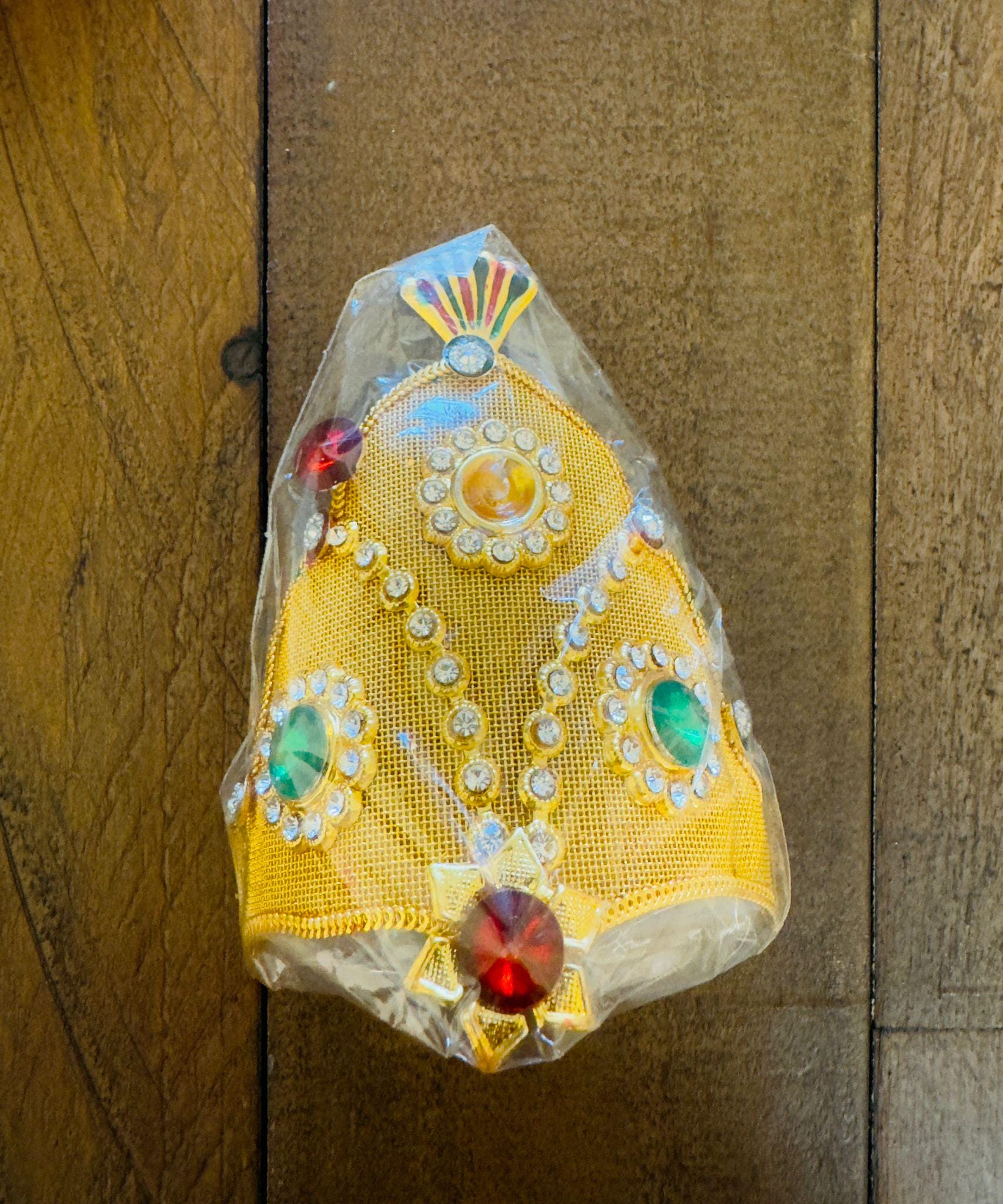 Pagadi| Kanhaji poshak| Laddu Gopal Dress| Janmashtmi Krishna Gopal Mukut Crown| Thakurji Krishna Clothes| Ganesh Chaturthi Ornaments